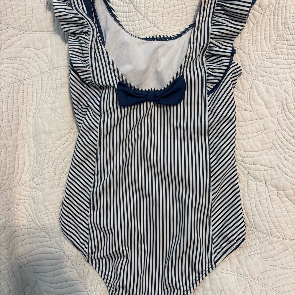 Striped Ruffle Butts One-Piece Swimsuit - Picture 2 of 3